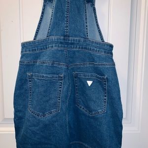 Overall denim skirt